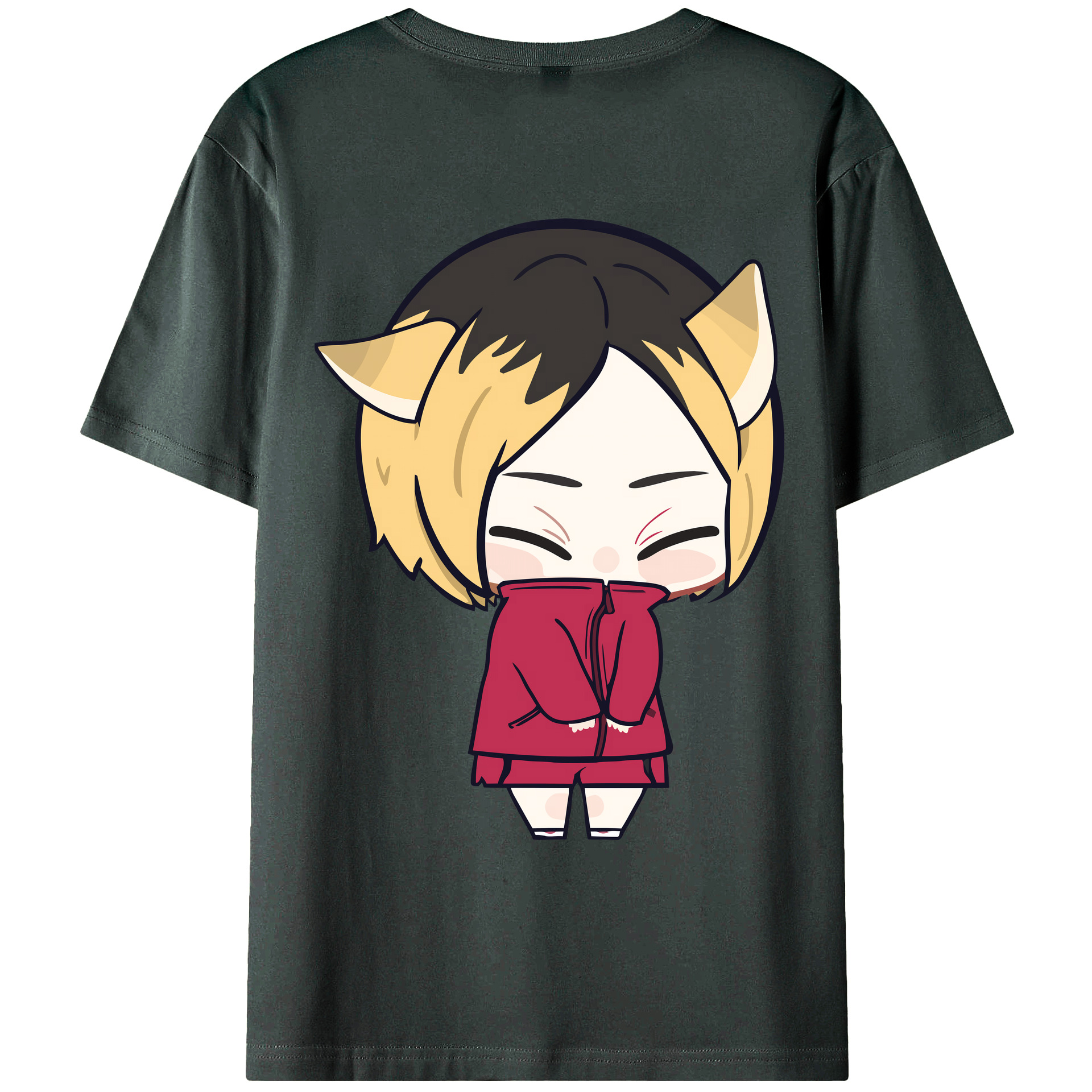 （画像用） ハイキュー!! Haikyu!! 綿100％ メンズ半袖Tシャツ（バックプリント） 通気性